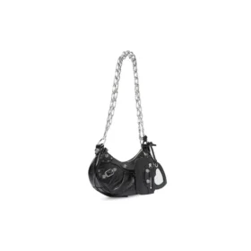 Geantă de umăr Le Cagole Xs cu lanț „Black” 7128131VG9Y1000