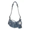 Geantă de umăr Le Cagole Xs din denim „Albastru” 6713092109U4715