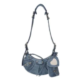 Geantă de umăr Le Cagole Xs din denim „Albastru” 6713092109U4715
