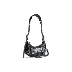 Geantă de umăr Le Cagole XS DIY Metal „Black” 6713092AAXE1090