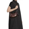 Geantă de umăr Le Cagole Xs metalizată „Brown” 6713090GT3Y2564