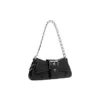 Geantă de umăr Lindsay Small cu imprimeu de crocodil „Negru” 701141210C91000