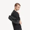 Geantă de umăr mică pentru bărbați, model Superbusy, în culoarea neagră