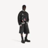 Geantă de umăr pentru bărbați Balenciaga | colaborare cu NBA, model Explorer, în negru/alb/roșu vermillon