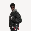 Geantă de umăr pentru bărbați Balenciaga | colaborare cu NBA, model Explorer, în negru/alb/roșu vermillon