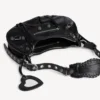 Geantă de umăr pentru femei Le Cagole, model mic, negru