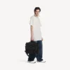 Geantă de umăr tip messenger pentru bărbați, de culoare neagră