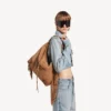 Geantă hobo Le City pentru femei, dimensiune medie, culoare camel