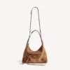 Geantă hobo Le City pentru femei, model mic, în culoarea camel