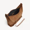 Geantă hobo Le City pentru femei, model mic, în culoarea camel