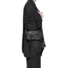 Geantă Le Cagole Xs cu clapă și piercinguri „Black” 7190822AAE31000