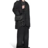 Geantă Le Cagole Xs cu clapă și piercinguri „Black” 7190822AAE31000