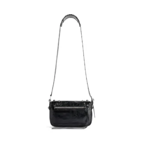 Geantă Le Cagole Xs cu clapetă și accesorii metalice „Negru” 7190822AAXD1000