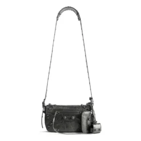 Geantă Le Cagole Xs Flap Bag metalizată „Metalic Grey” 7190822AAWR1314
