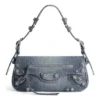 Geantă mică de umăr Le Cagole din denim „Albastru” 7716402109U4715