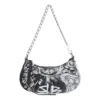 Geantă mini Le Cagole cu lanț și graffiti „Black” 695814210G61090
