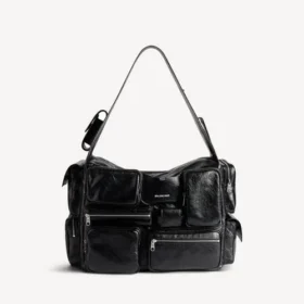 Geantă tip sling Superbusy mare, de culoare neagră