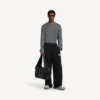 Geantă tip sling Superbusy mare, de culoare neagră