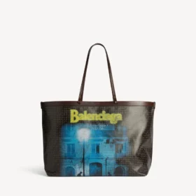 Geantă tote mare pentru femei, model select, în negru/galben