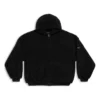 Haină de exterior cu glugă și fermoar, hanorace oversized „Black” 768694TKQ261000