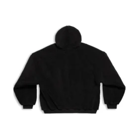 Haină de exterior cu glugă și fermoar, hanorace oversized „Black” 768694TKQ261000