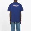 Hanorac Balenciaga pentru bărbați, cu imprimeu de Political Campaign, mânecă scurtă, albastru regal 508203TAV444540