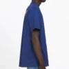 Hanorac Balenciaga pentru bărbați, cu imprimeu de Political Campaign, mânecă scurtă, albastru regal 508203TAV444540