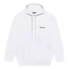 Hanorac casual cu glugă Balenciaga pentru bărbați, din bumbac pur, alb 570811TJV859040