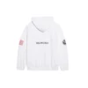 Hanorac clasic cu glugă, mâneci lungi, croi larg, din bumbac, cu logo crossover Balenciaga x NASA FW21 pentru bărbați, alb 651799TKVD89040