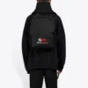Hanorac clasic pentru bărbați Balenciaga cu imprimeu alfabet, croi larg, negru 620973TIVD41000