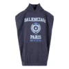 Hanorac cu glugă, fără mâneci, supradimensionat, cu logo „College”, „Navy”, 697875TMV964140