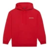 Hanorac cu glugă și mâneci lungi, larg, cu logo, pentru bărbați, Balenciaga FW21, roșu, 600583TIV846540