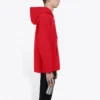 Hanorac cu glugă și mâneci lungi, larg, cu logo, pentru bărbați, Balenciaga FW21, roșu, 600583TIV846540