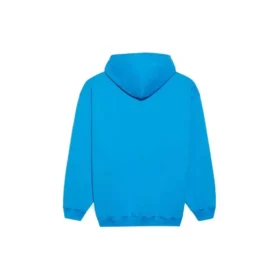Hanorac cu glugă și mâneci lungi pentru bărbați Balenciaga FW21 cu logo, albastru 570811TIV557560