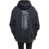 Hanorac cu glugă și mâneci lungi pentru bărbați Balenciaga Speedhunters Boysband cu imprimeu, albastru marin 541873TCV371055