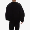 Hanorac cu glugă și șnur pentru bărbați Balenciaga SS21, cu gaură mare, guler rotund și mâneci lungi, negru 641654TJVI71070
