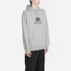 Hanorac cu glugă pentru bărbați Balenciaga cu imprimeu logo, gri 570811THV781300