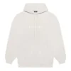 Hanorac cu glugă pentru bărbați Balenciaga FW21 cu imprimeu cu litere ale logo-ului, mâneci lungi, alb cremos 570811TIV552970