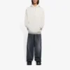 Hanorac cu glugă pentru bărbați Balenciaga FW21 cu imprimeu cu litere ale logo-ului, mâneci lungi, alb cremos 570811TIV552970