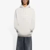 Hanorac cu glugă pentru bărbați Balenciaga FW21 cu imprimeu cu litere ale logo-ului, mâneci lungi, alb cremos 570811TIV552970