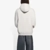 Hanorac cu glugă pentru bărbați Balenciaga FW21 cu imprimeu cu litere ale logo-ului, mâneci lungi, alb cremos 570811TIV552970