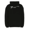 Hanorac cu glugă pentru bărbați Balenciaga SS21 din bumbac, mărime mare, mâneci lungi, negru 620973TKV871070