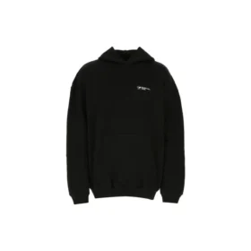 Hanorac cu glugă pentru bărbați Balenciaga SS21 din bumbac, mărime mare, mâneci lungi, negru 620973TKV871070