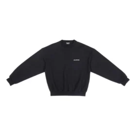 Hanorac cu guler rotund, croială regular „Black” 697869TMVF51070