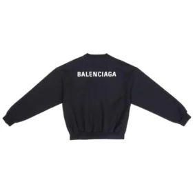 Hanorac cu guler rotund, croială regular „Black” 697869TMVF51070