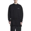 Hanorac cu guler rotund, croială regular „Black” 697869TMVF51070