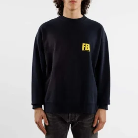 Hanorac cu guler rotund FBI „Bleu marine/Galben” 676629TLVH14265