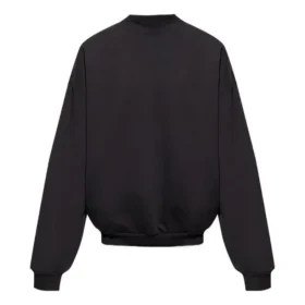 Hanorac cu guler rotund și etichetă de întreținere „Black” 724511TNVL61070