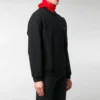 Hanorac cu guler rotund și imprimeu mic al logo-ului în contrast „Negru Alb” 556147TYK271000