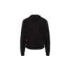 Hanorac cu guler rotund și logo, negru 595106T15511073